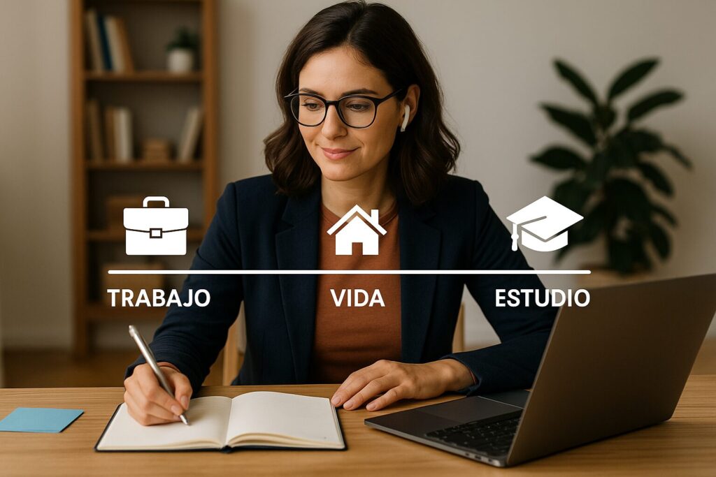 Cómo equilibrar trabajo, vida y estudio cuando aprendes online