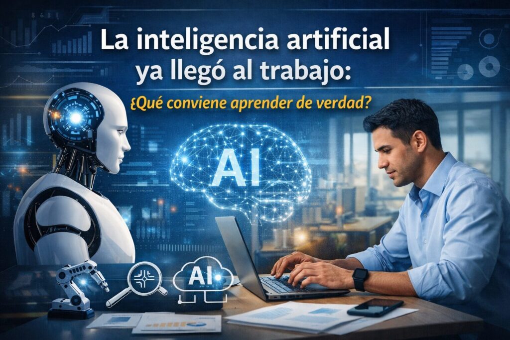 Descubre cómo usar la inteligencia artificial en tu trabajo y qué habilidades aprender en 2026 para aprovecharla de verdad. Guía práctica y actualizada.