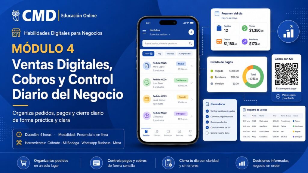 Ventas Digitales, Cobros y Control Diario del Negocio