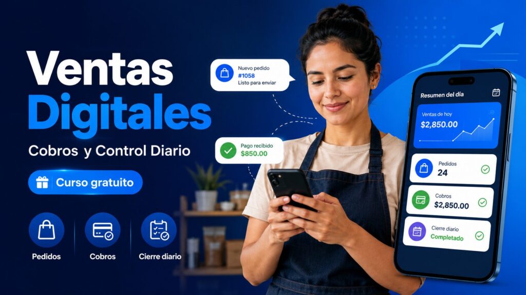 Ventas Digitales, Cobros y Control Diario del Negocio
